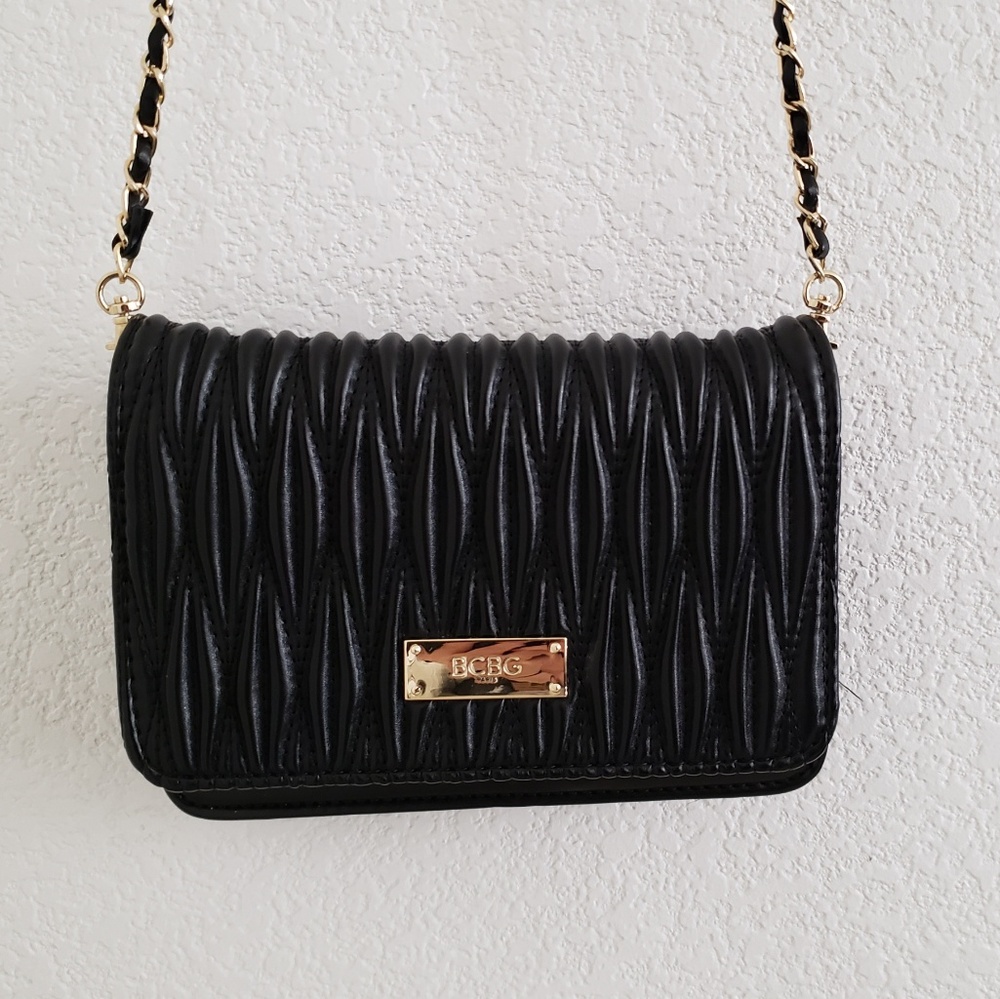 BCBG black clutch purse